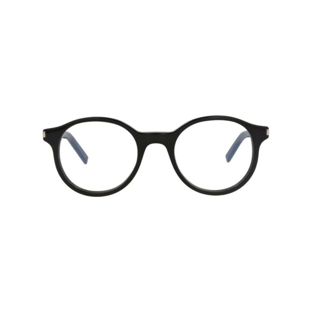 Saint Laurent Round-Frame Acetate Optical Frames Black Unisex-Adult
